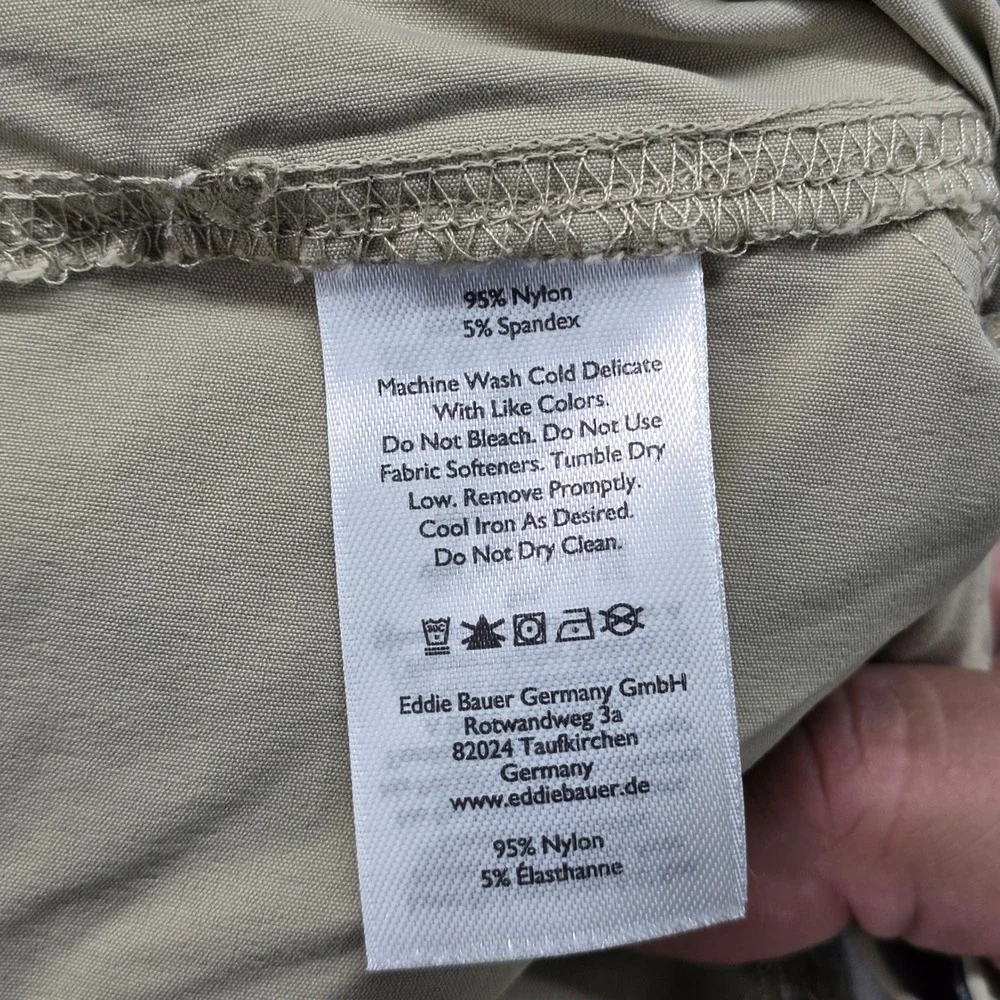 Eddie Bauer‎ Mens First Ascent Cargo Pants Hiking Travel Zip Pockets Size 38x32